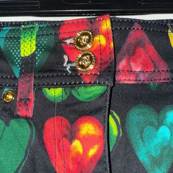 PRE-OWNED - Versace Printed Cotton Denim Jeans - Size 28 IT - 6 US - Picture 5 of 11